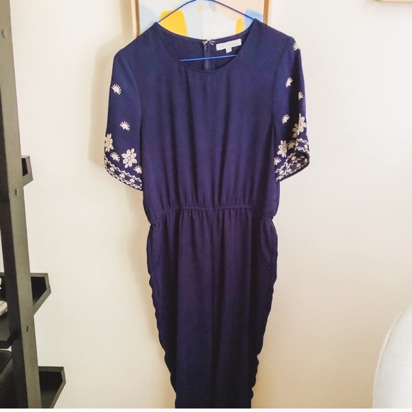 Stevie Hender | Embroidered Navy Jumpsuit - Picture 3 of 8